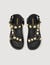 Studded sandals with tread