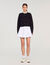 Cardigan with removable ruffle collar