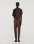 Elasticated straight-leg trousers