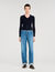 Cropped polo collar cardigan