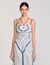 Spiral-motif maxi dress