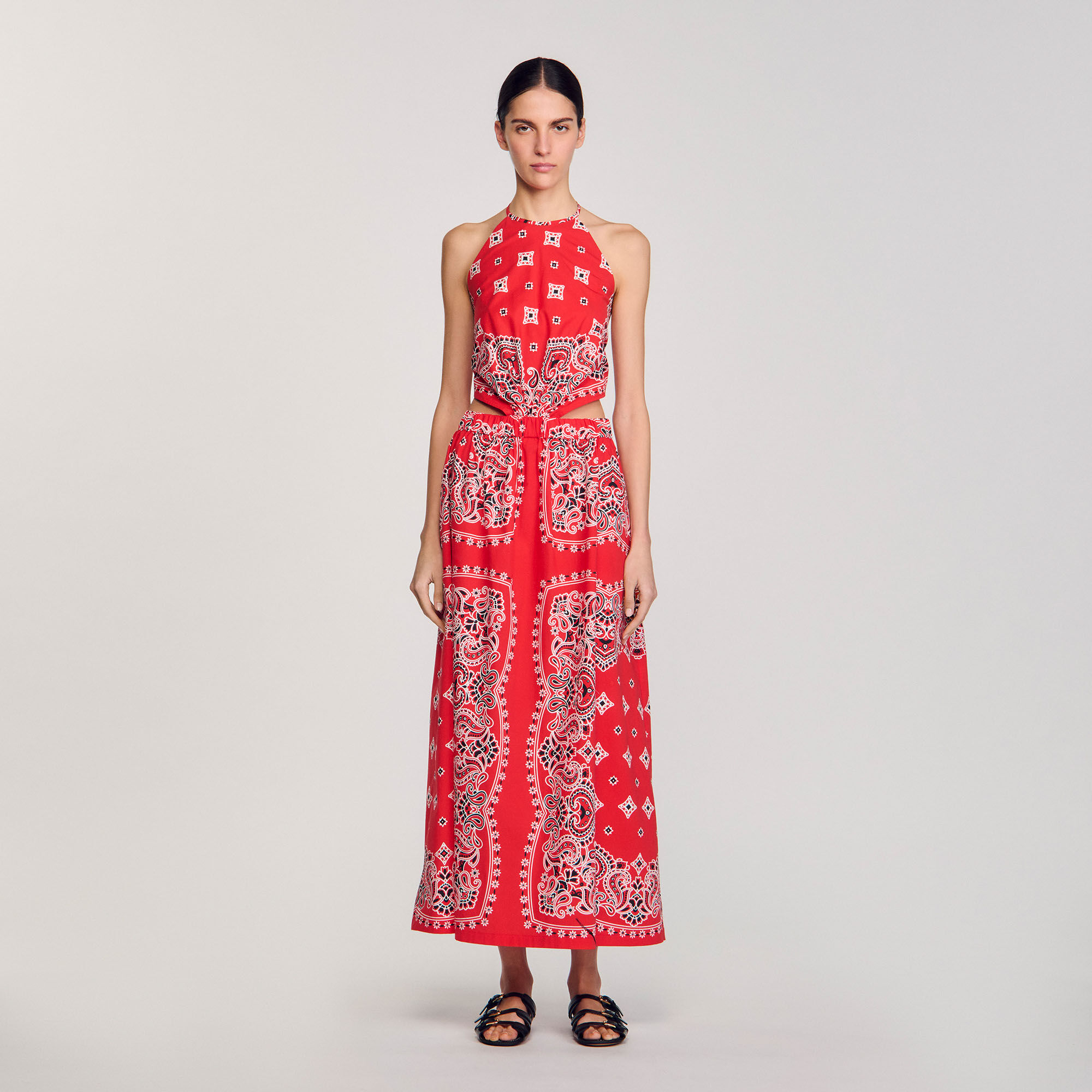 Bandana-print maxi dress