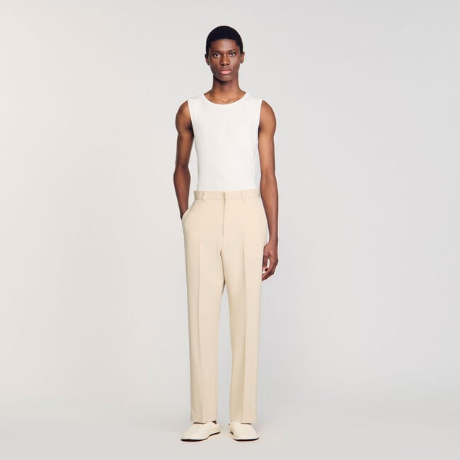 Wool suit trousers