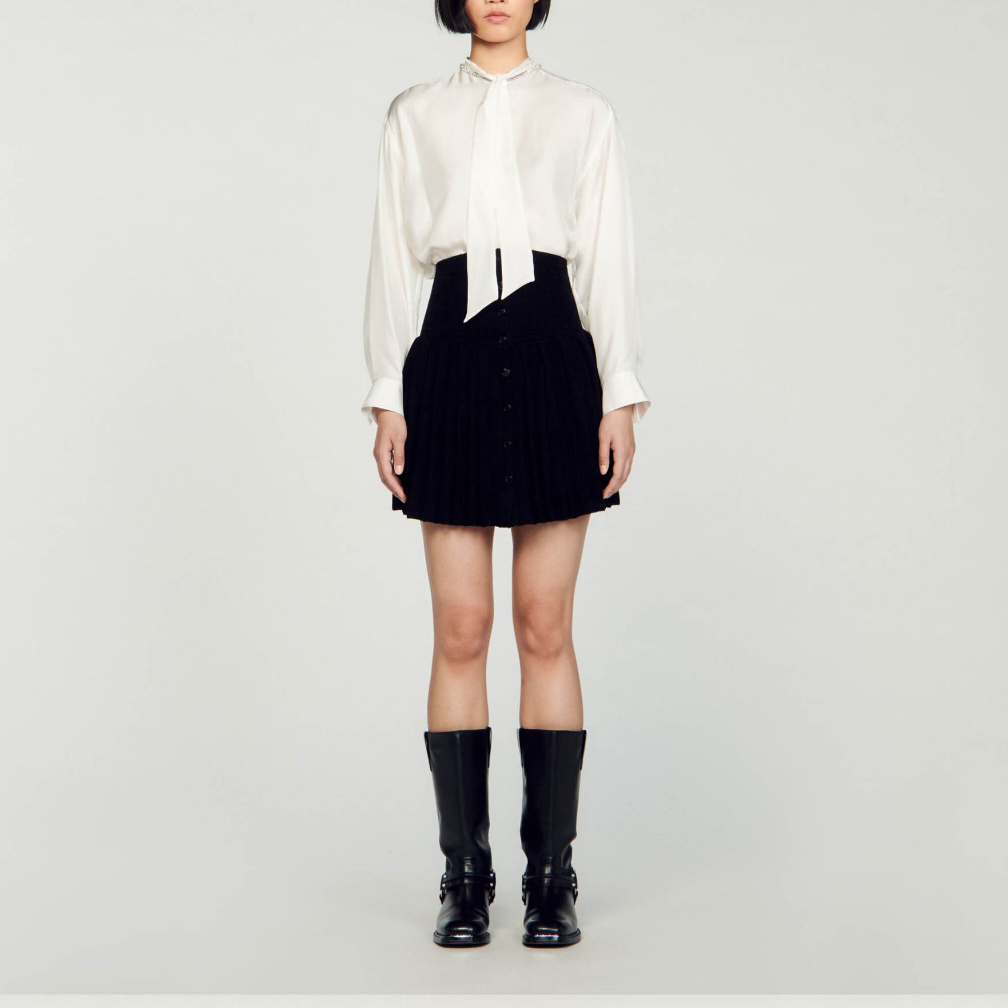 Knit velvet skirt deals