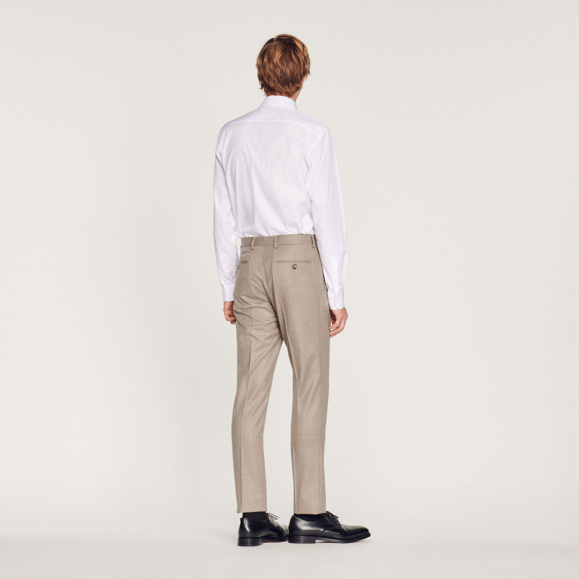 Flannel suit trousers