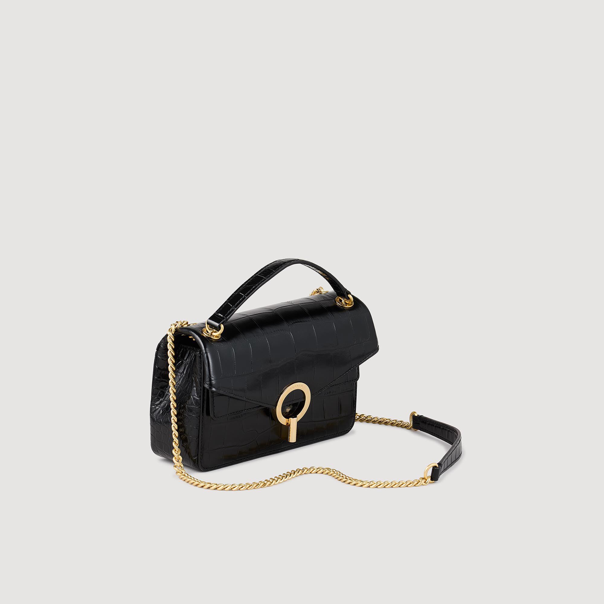 最大10%OFFクーポン leather croc Mock Yza Paris Sandro | Women For gray / black bag バッグ