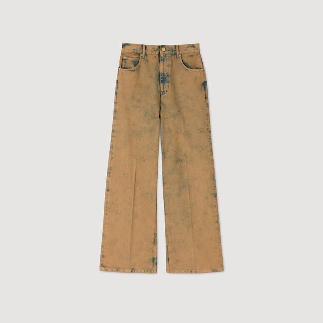 Faded wide-leg jeans