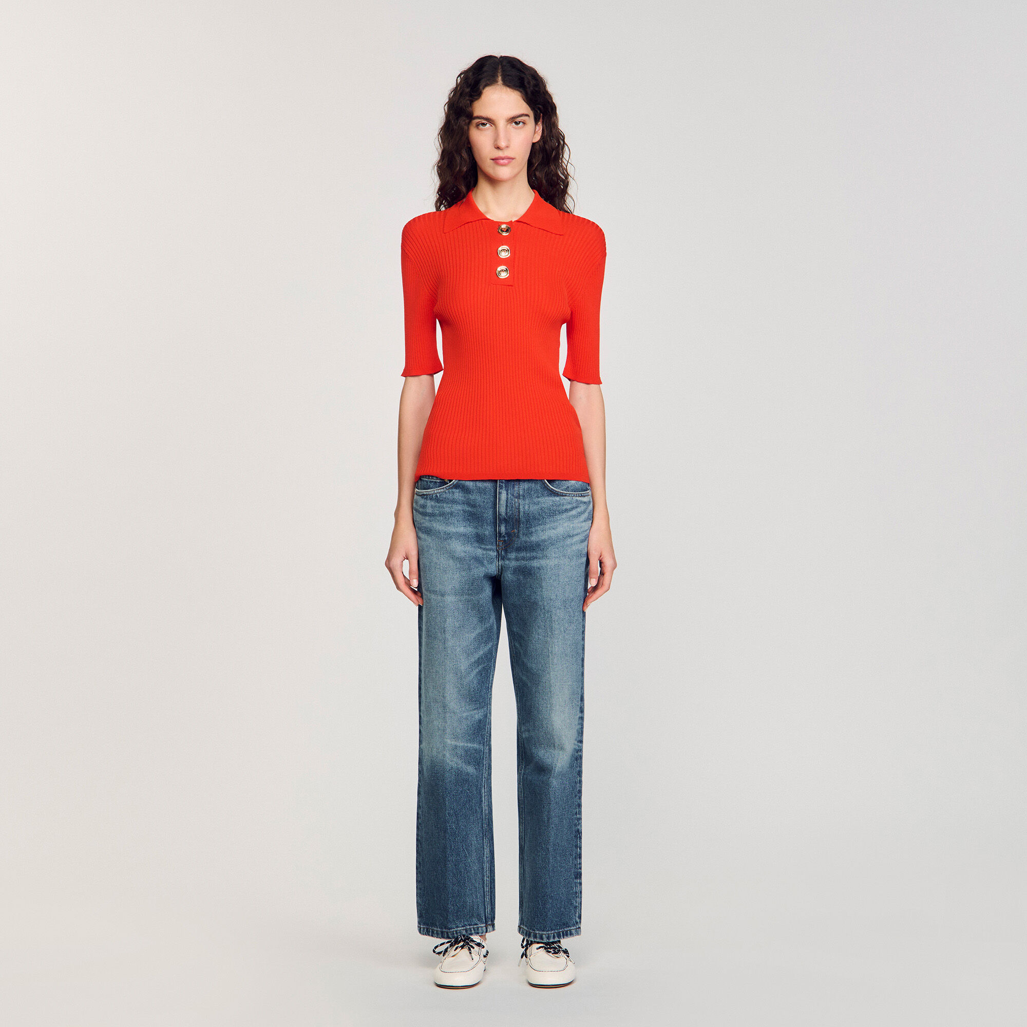 Polo-neck jumper