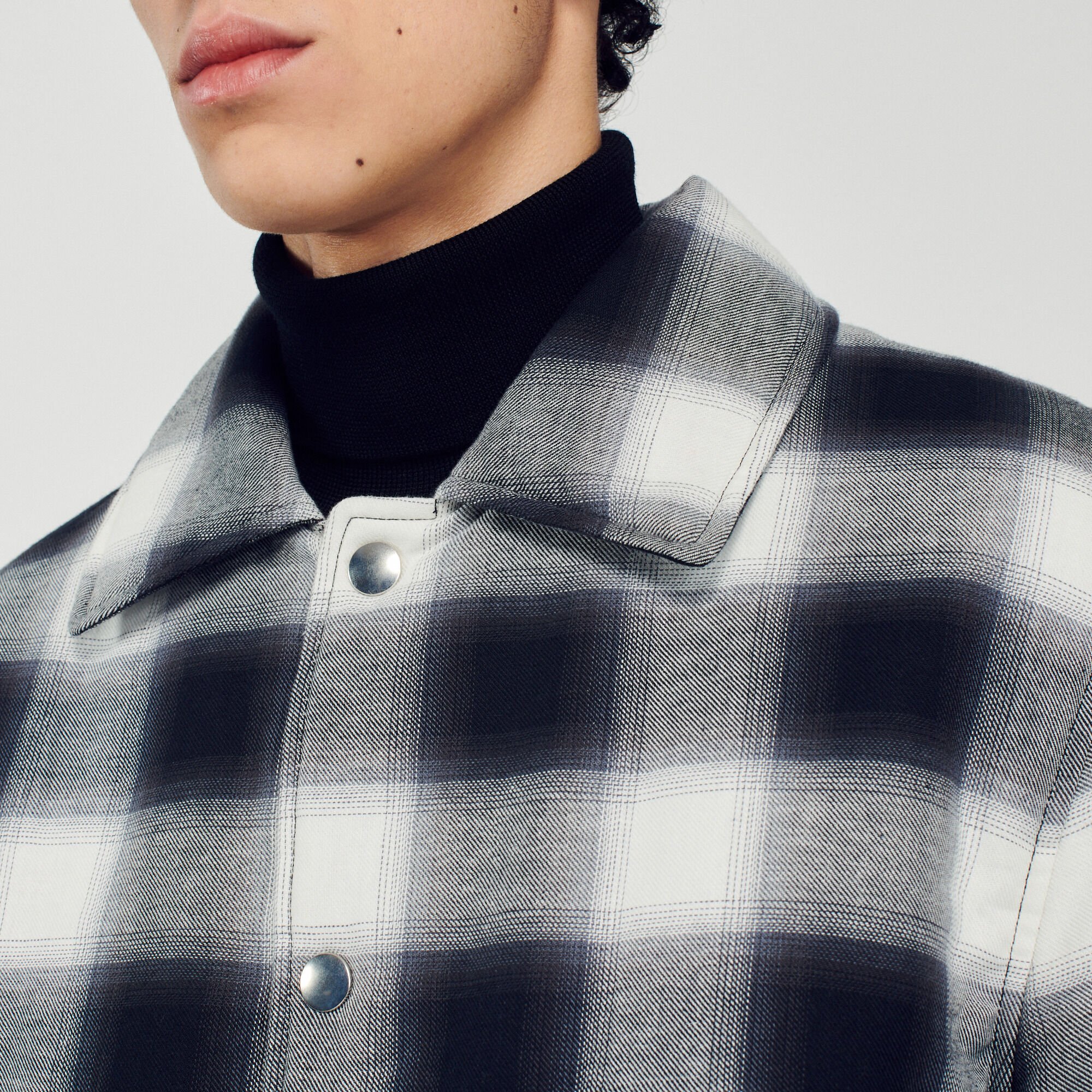 Quilted checked jacket