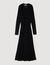Velvet-effect knit maxi dress