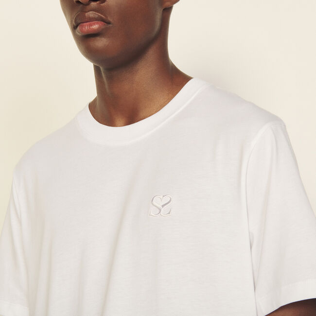 T-shirt with logo embroidery
