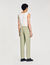 Elasticated straight-leg trousers