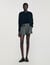 Pleated shorts with belt