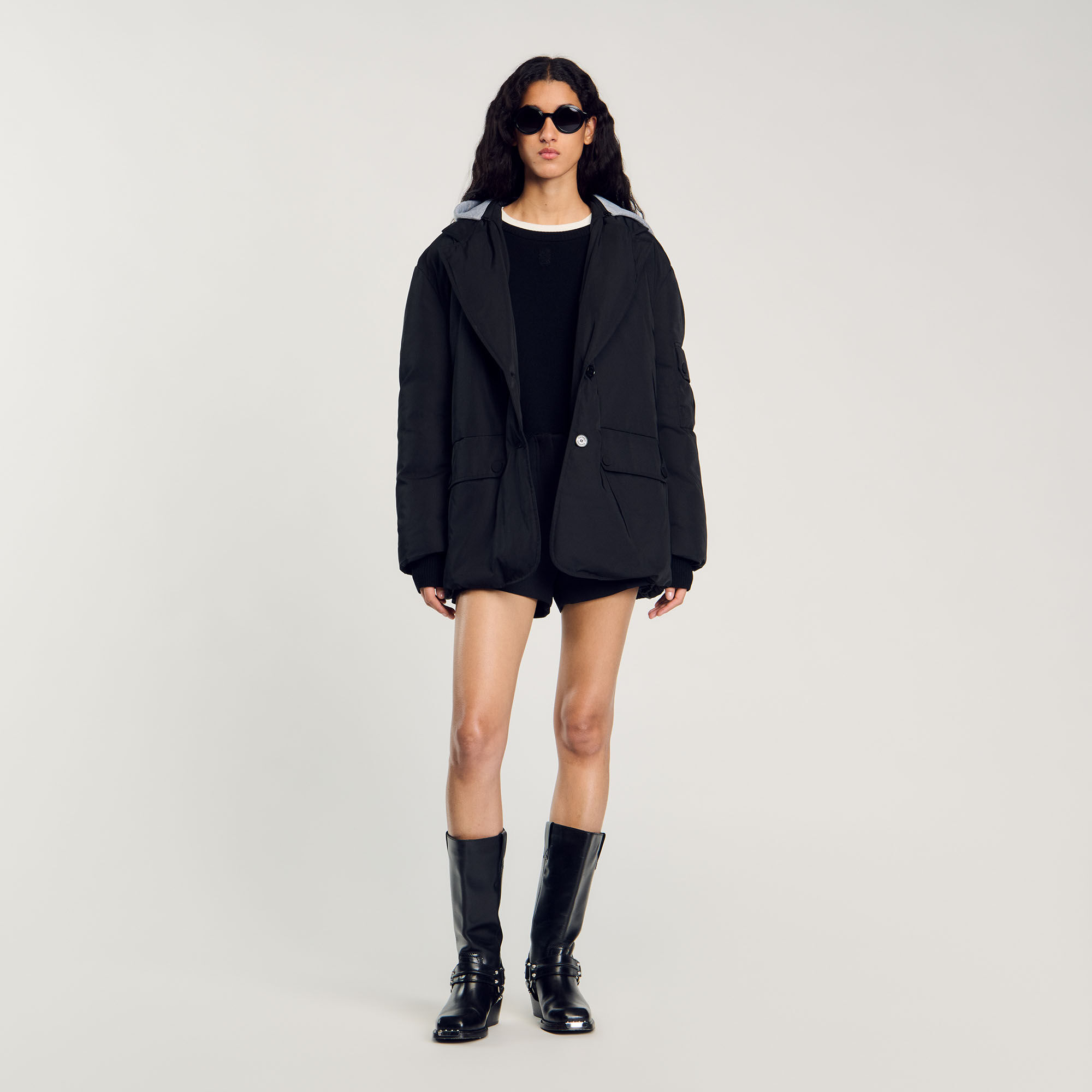 Sandro black coat sale