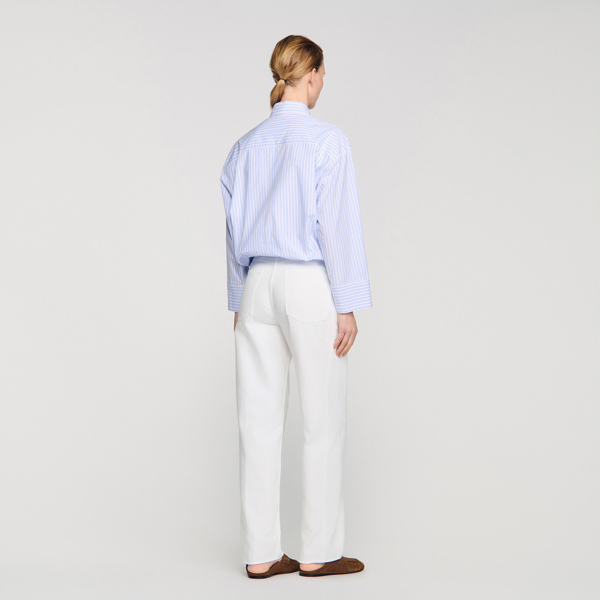 Cropped striped shirt