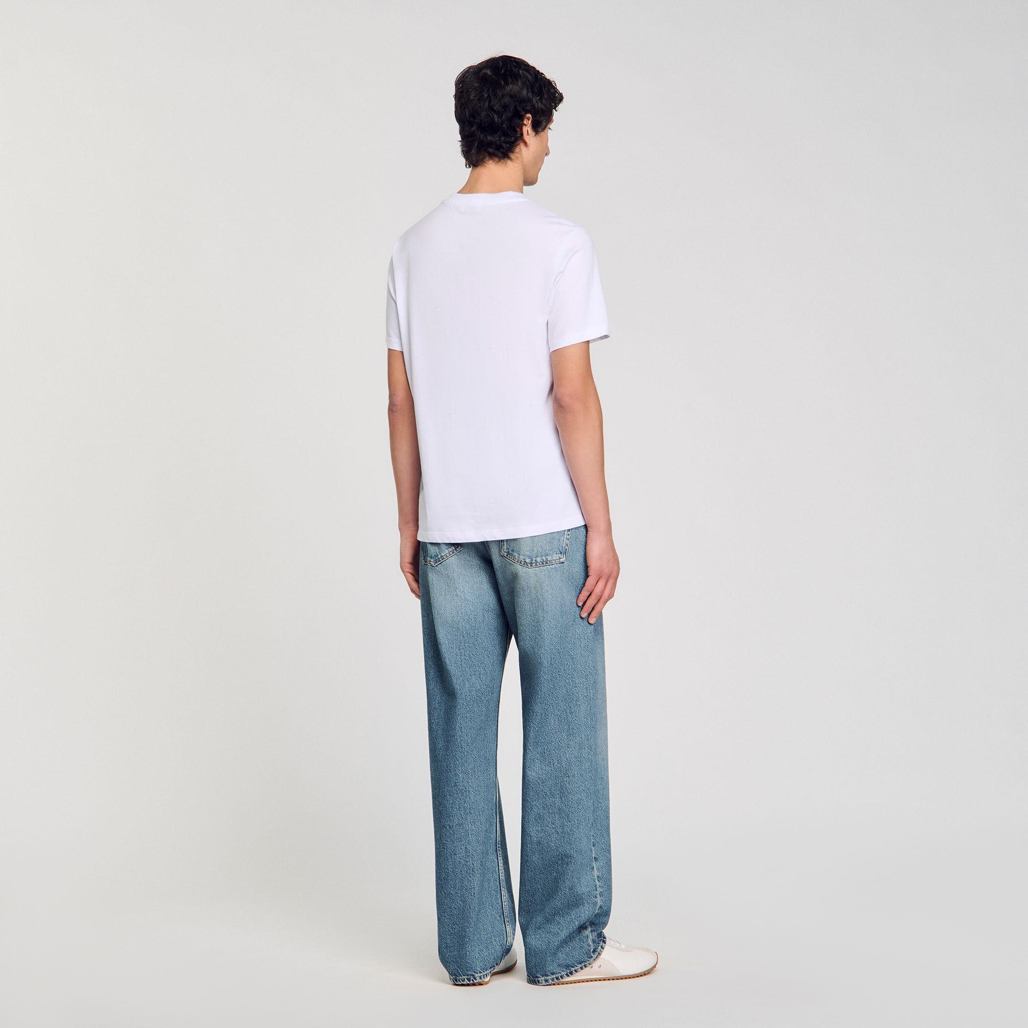 Wave print cotton T-shirt