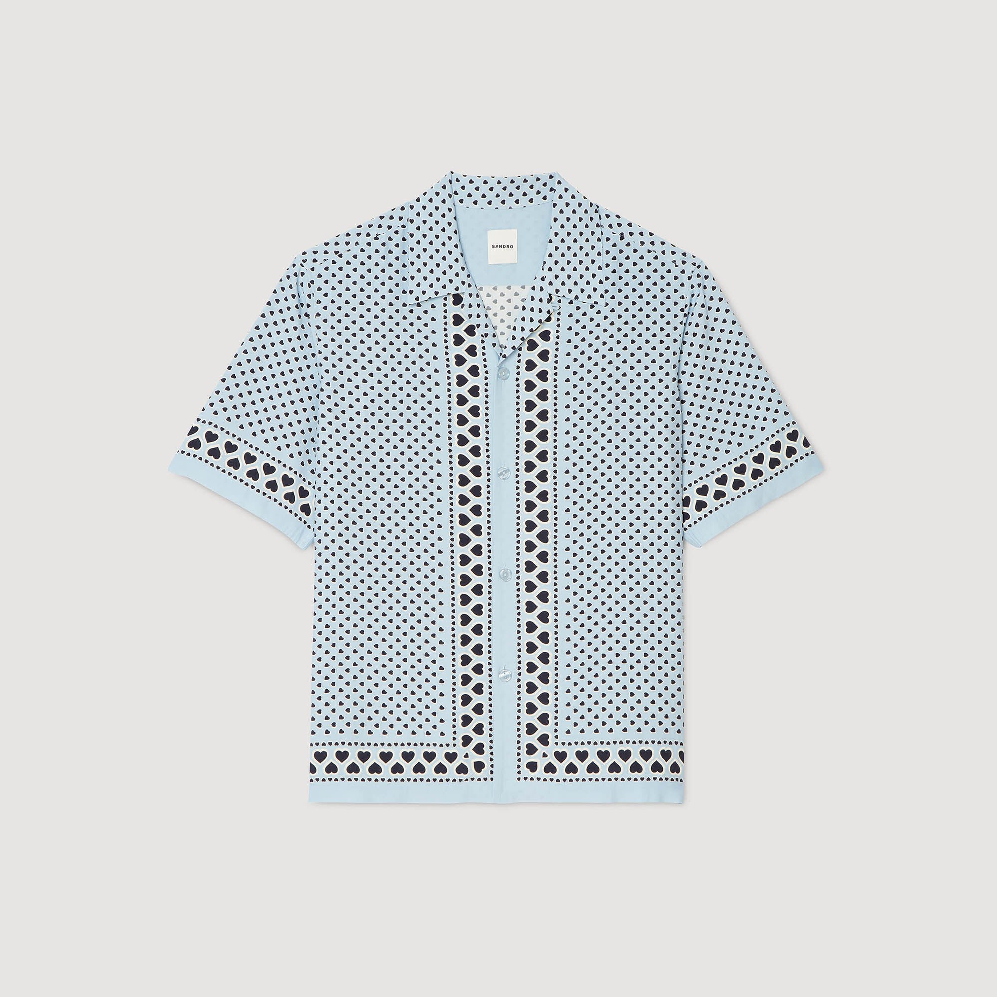 Heart motif flowing shirt