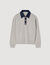 Jumper with denim collar