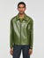 Zip-up leather jacket
