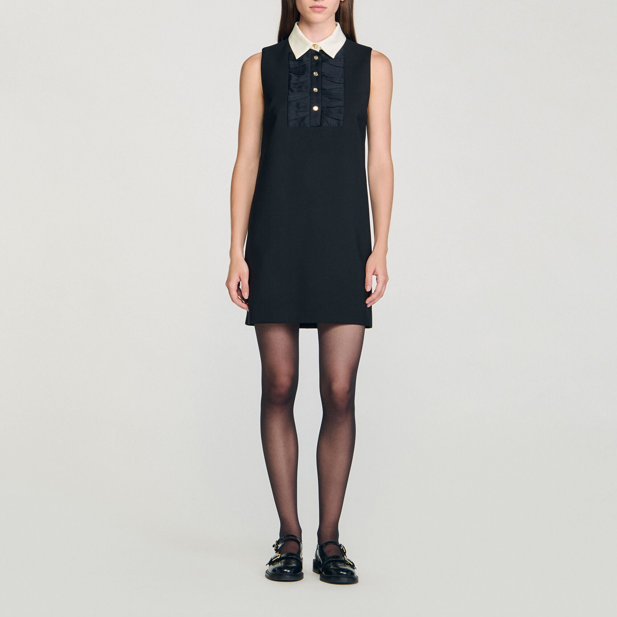 Short dress with contrast collar - Women | Sandro