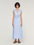 Embroidered linen maxi dress