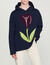 Embroidered tulip hoodie