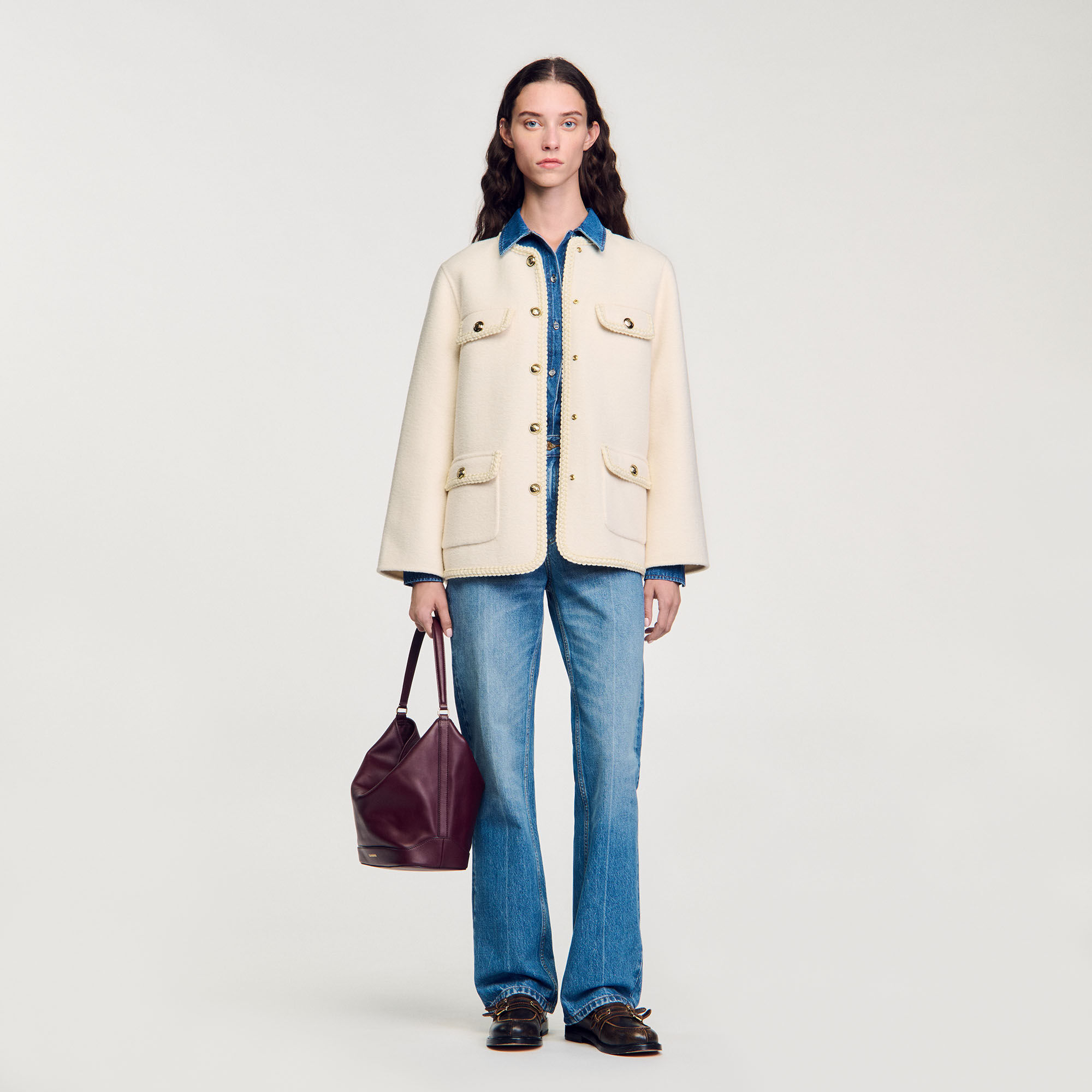 Sandro wool jacket best sale