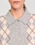 Argyle polo-neck jumper