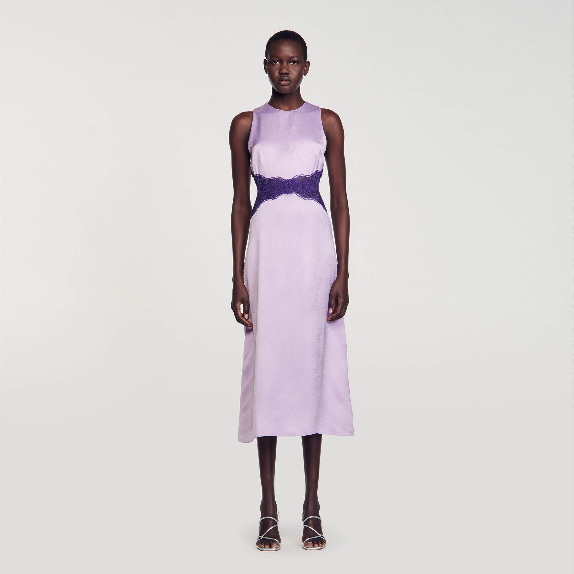Sandro purple dress hotsell