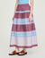 Long striped cotton skirt