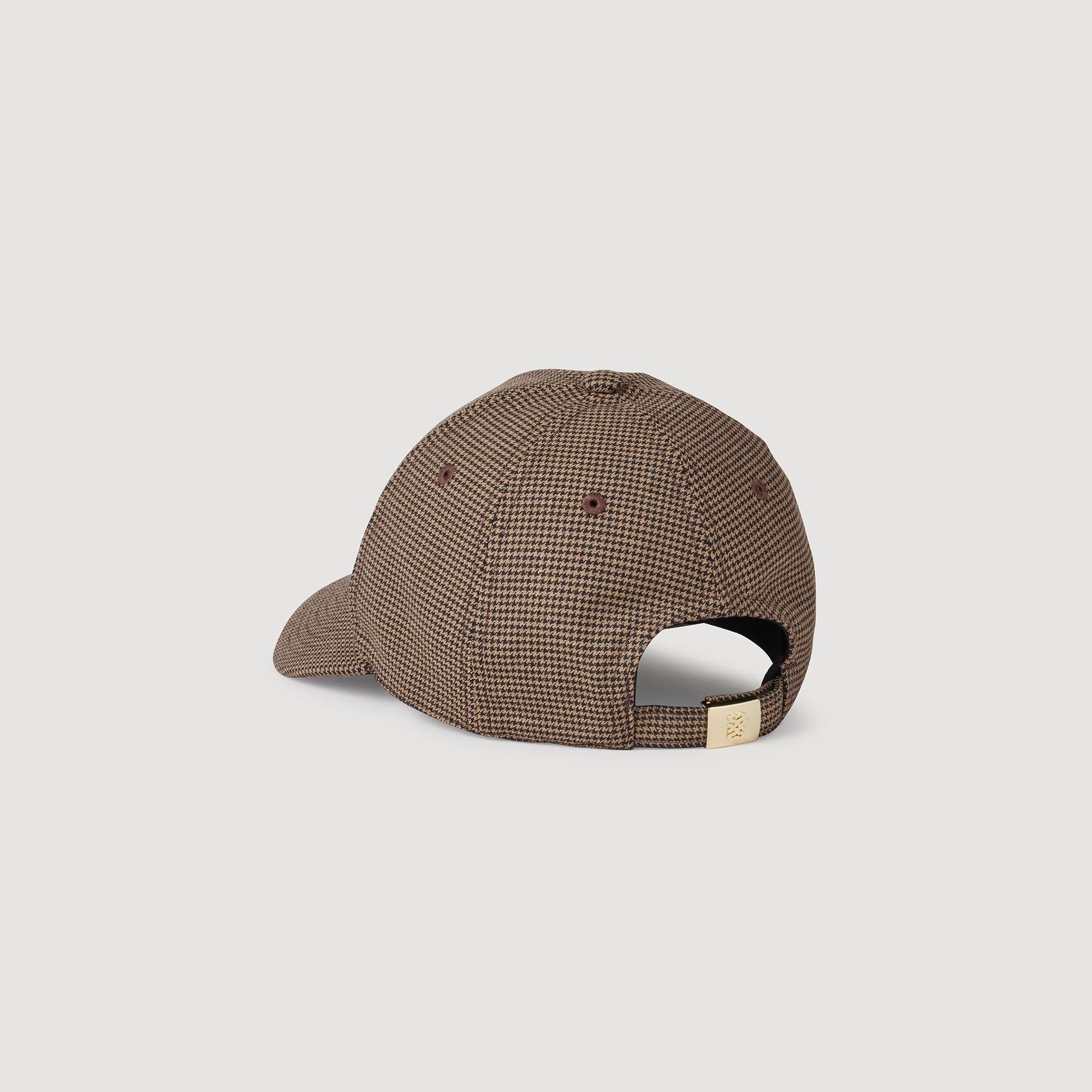 Houndstooth print cap