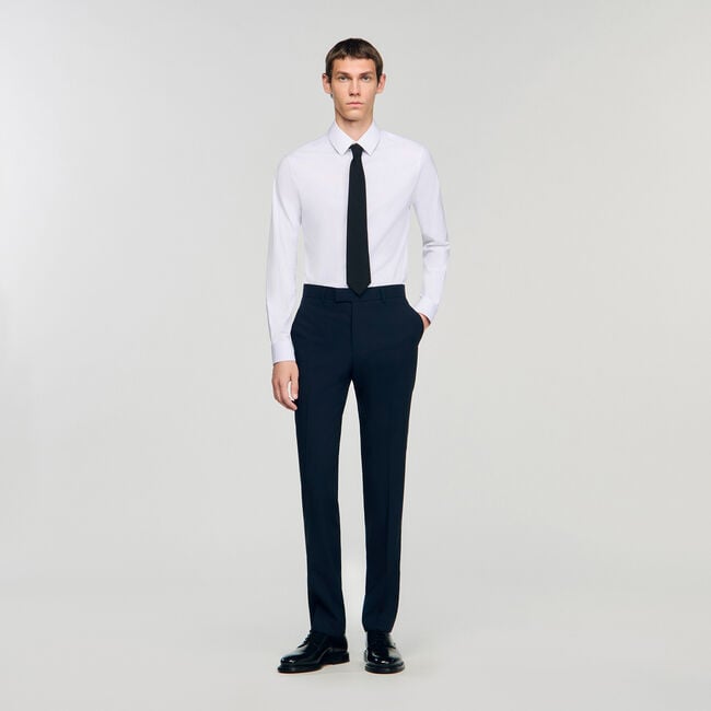 Wool suit trousers
