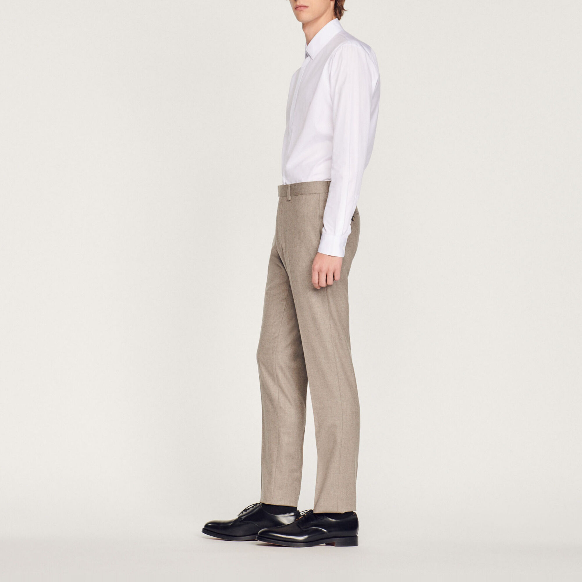 Flannel suit trousers