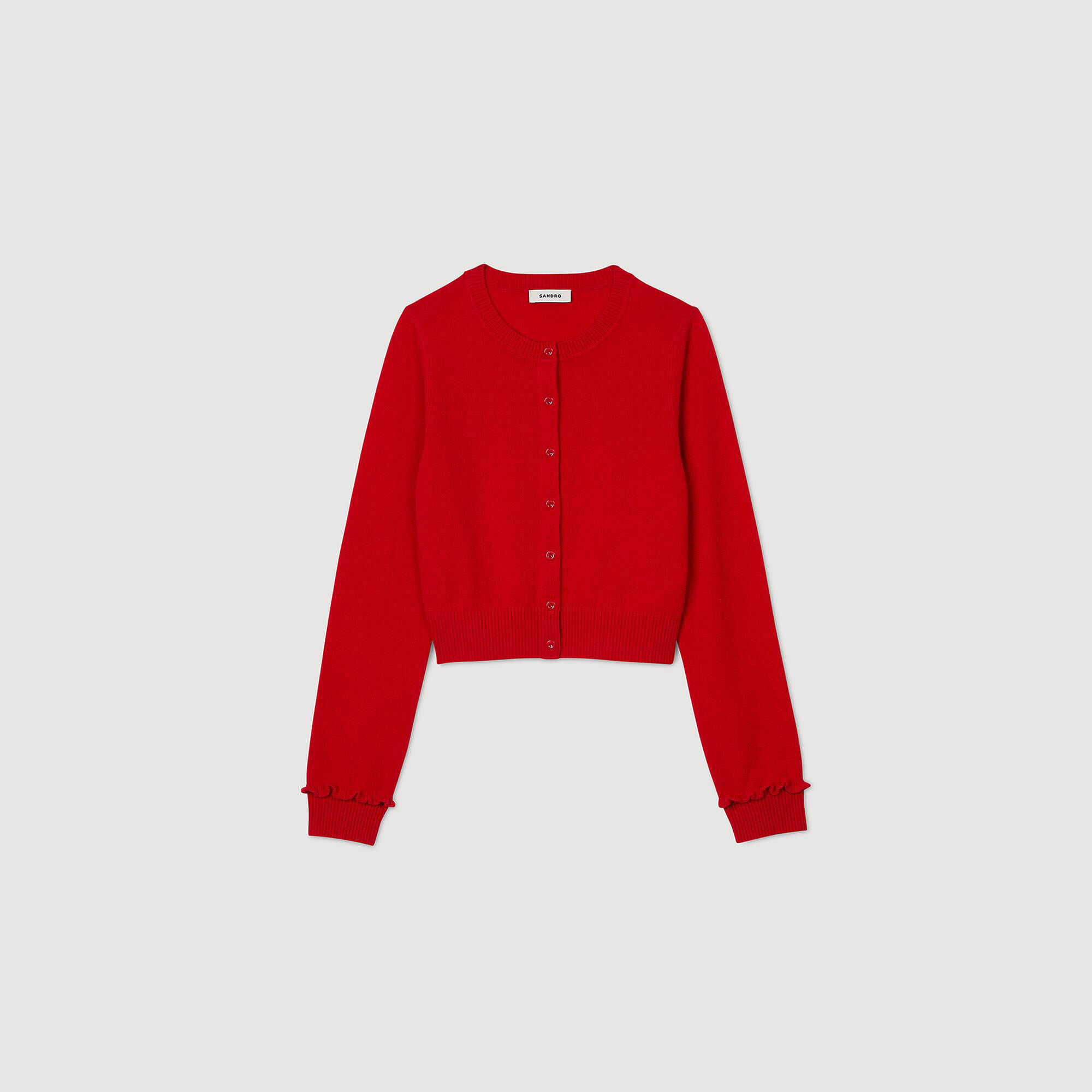 【2024年最新】海外限定の人気アイテム red cardigan Ruffled For Paris Sandro | Women トップス