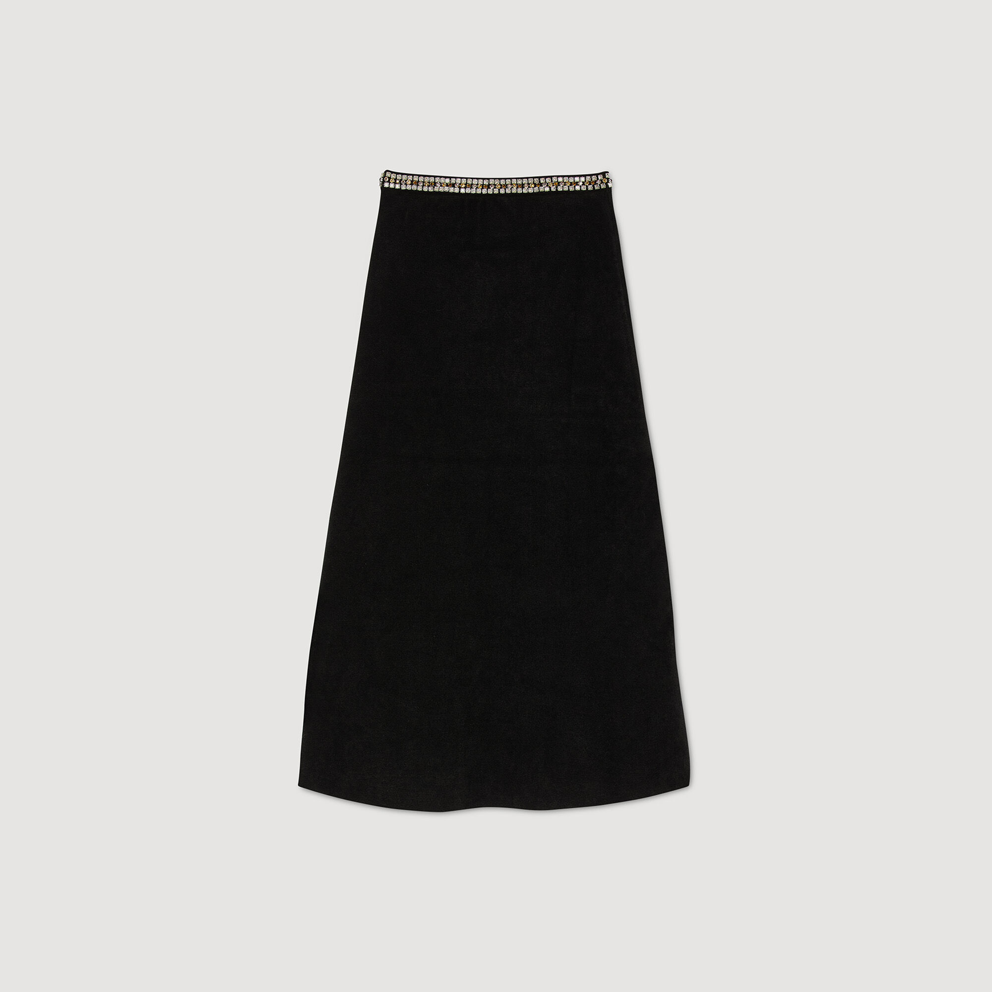 Sandro nooda leather midi skirt best sale