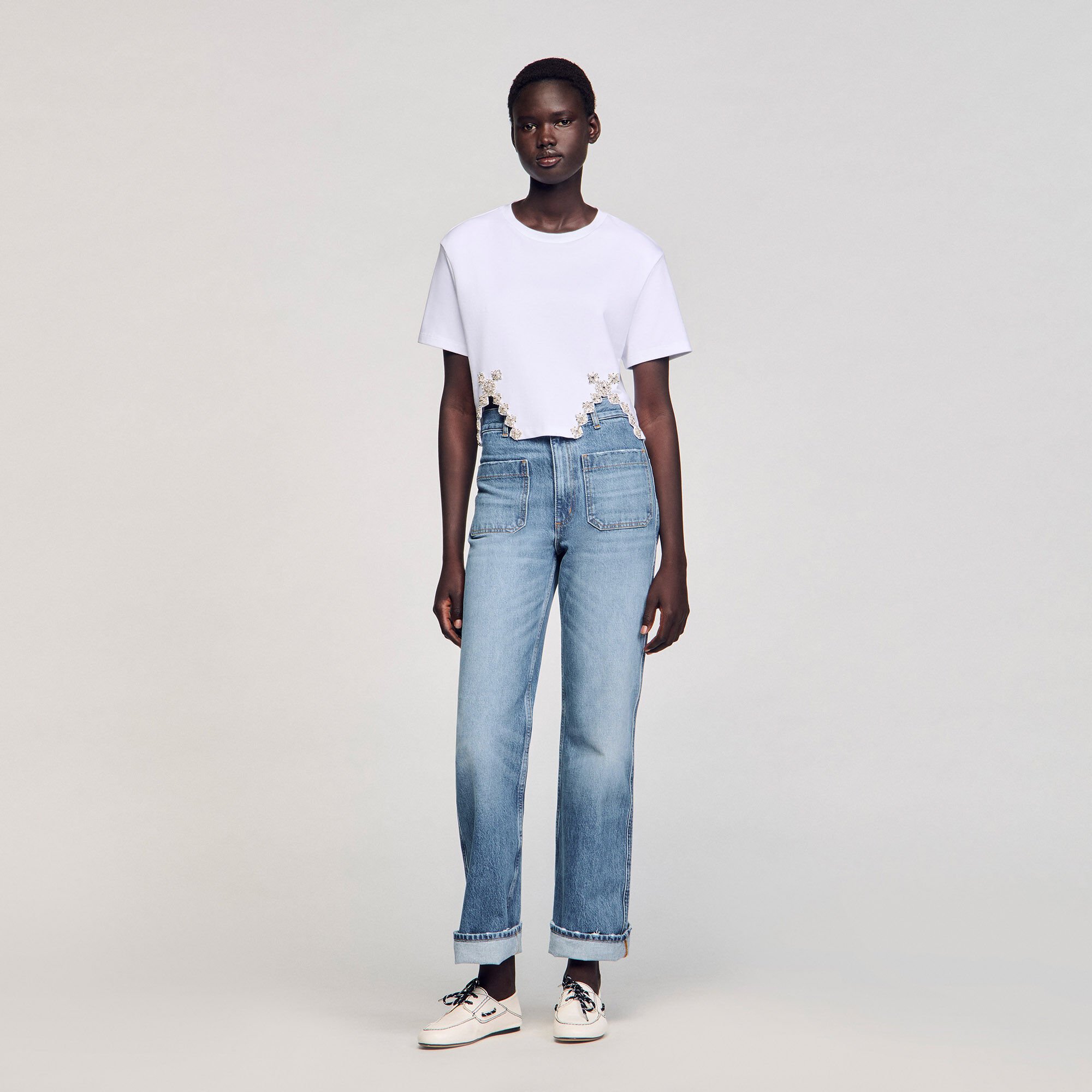 Short-sleeved T-shirts for women | Sandro Paris