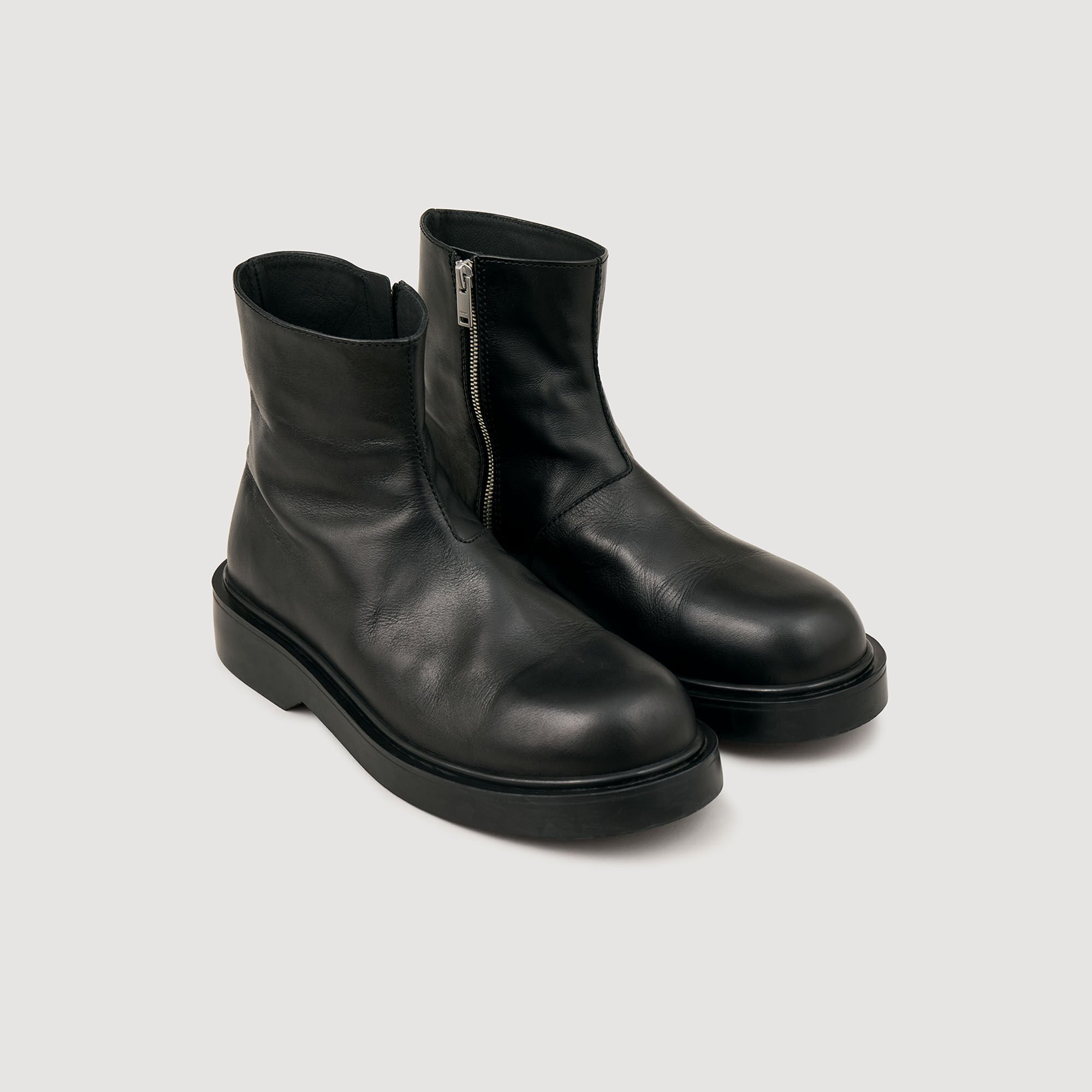Leather ankle boots