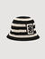 Striped crochet bucket hat