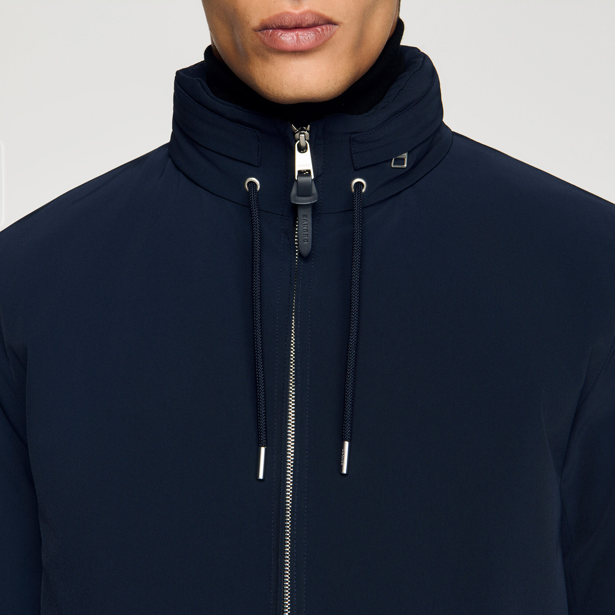 Zip-up hooded jacket