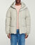 3/4-length hooded puffer jacket