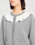 Cardigan with contrast collar