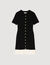 Short knit dress with ruffle