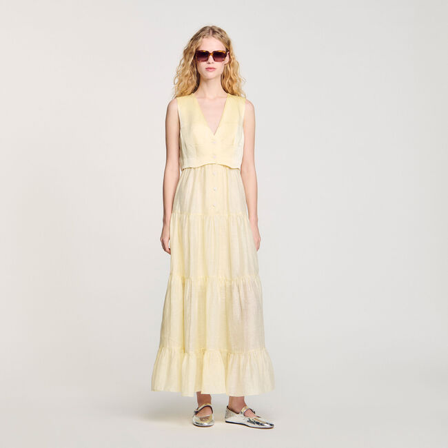 Linen maxi dress