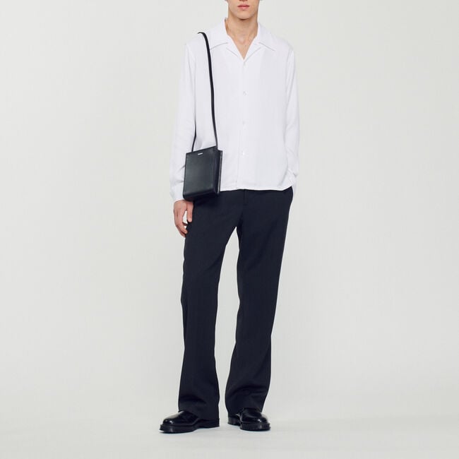 Floaty shirt with spread collar