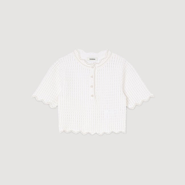 Pearl beaded knit jumper