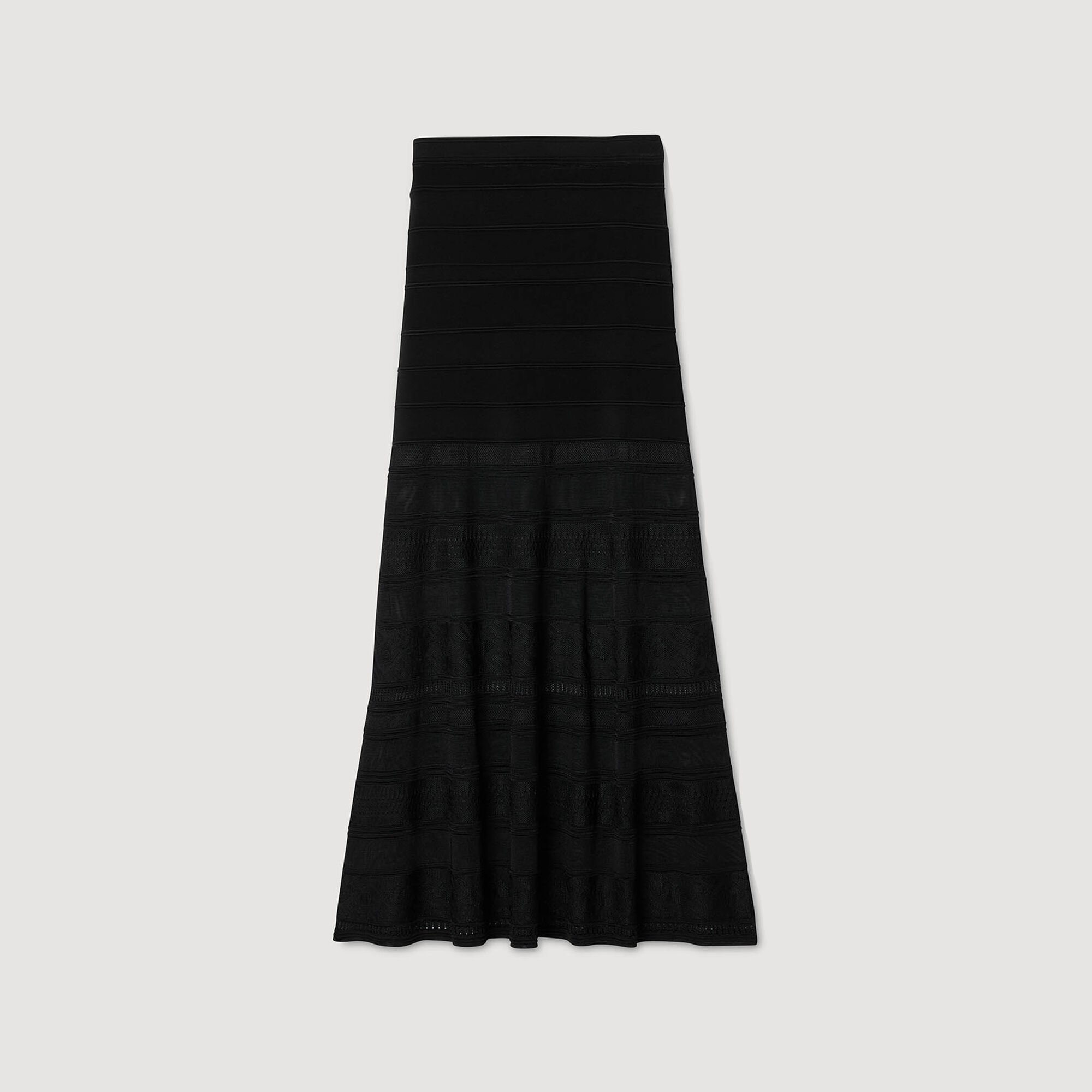 Long decorative knit skirt