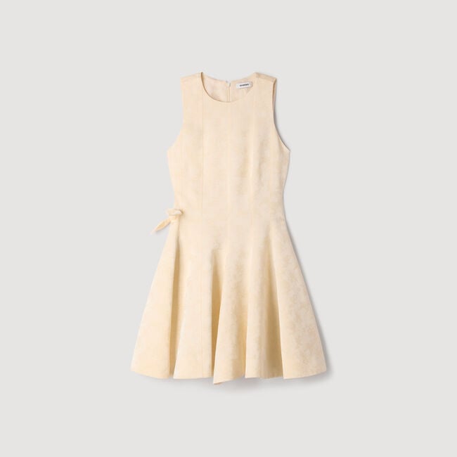 Short floral jacquard dress