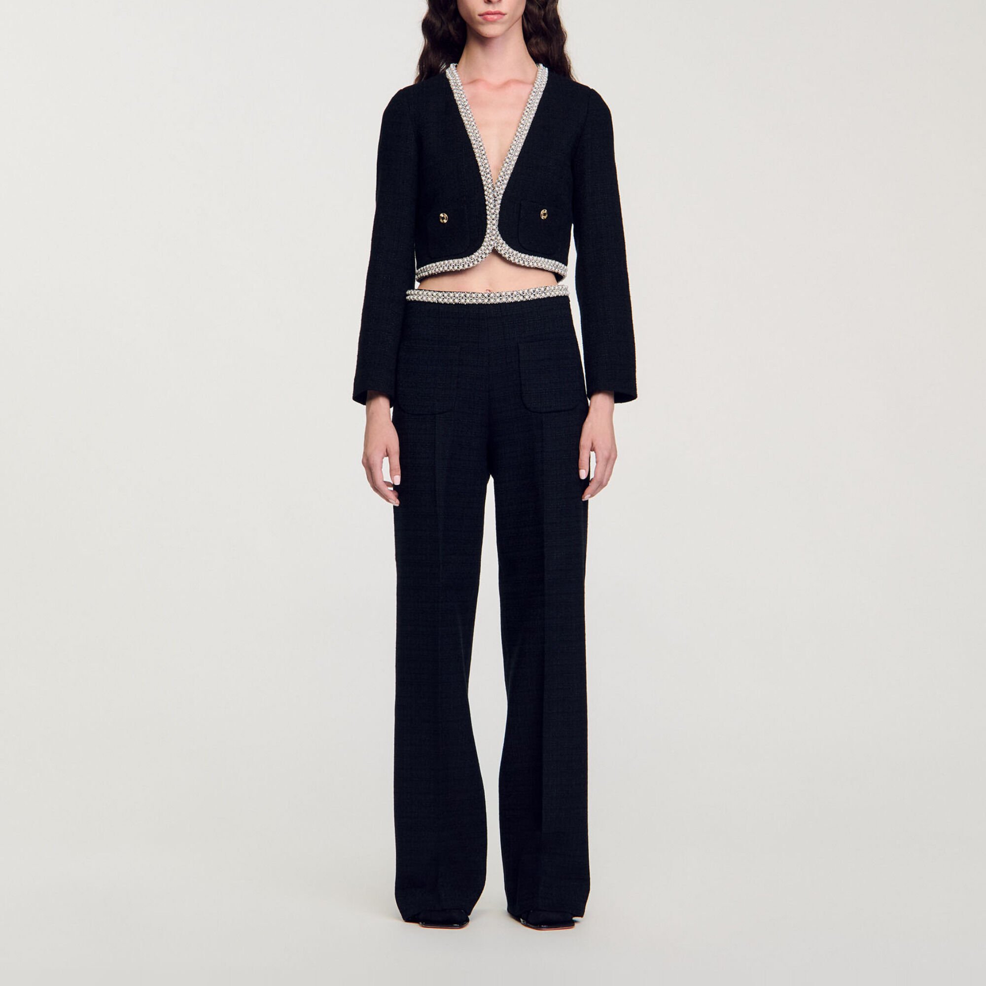 Cropped tweed jacket