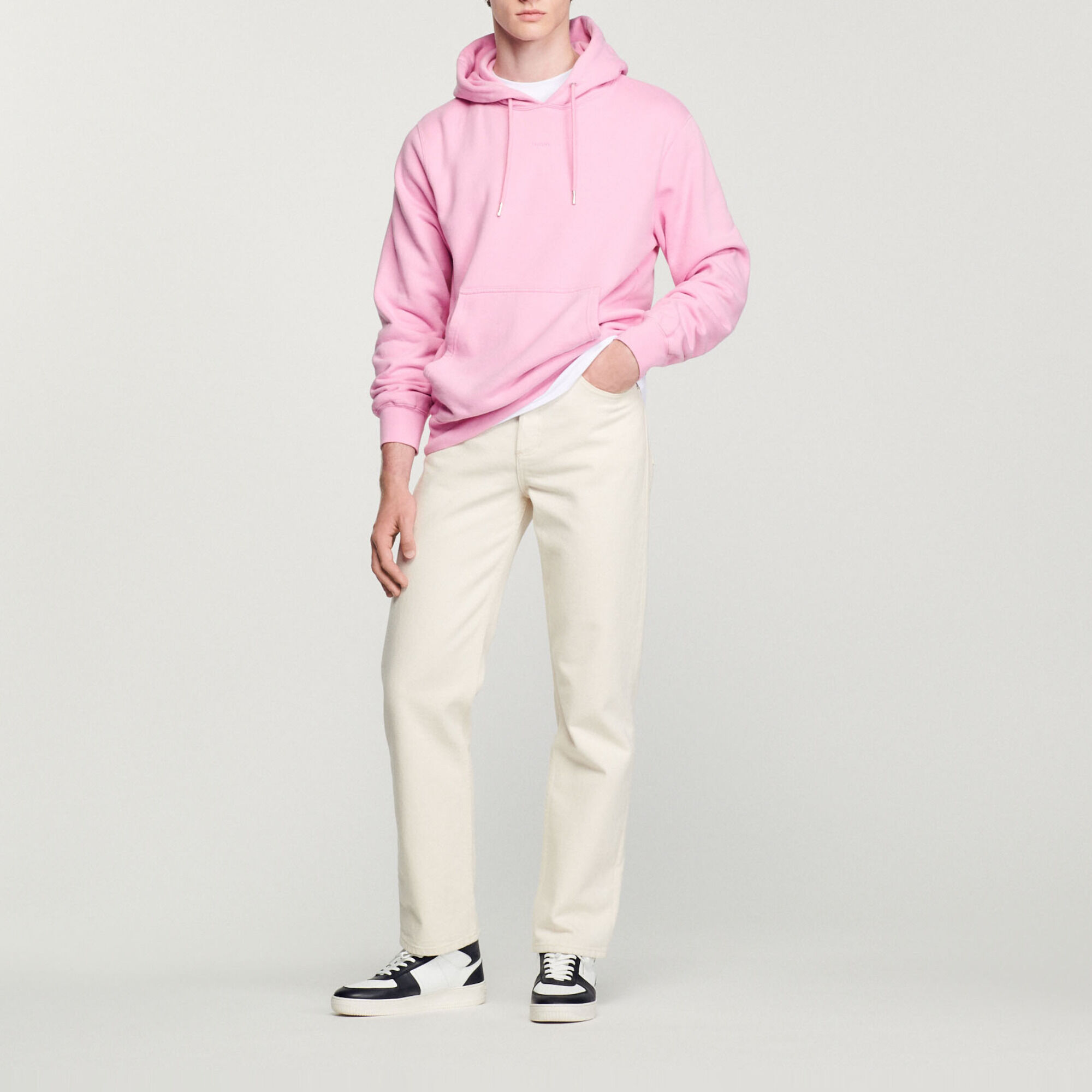 Men s organic cotton embroidered hoodie