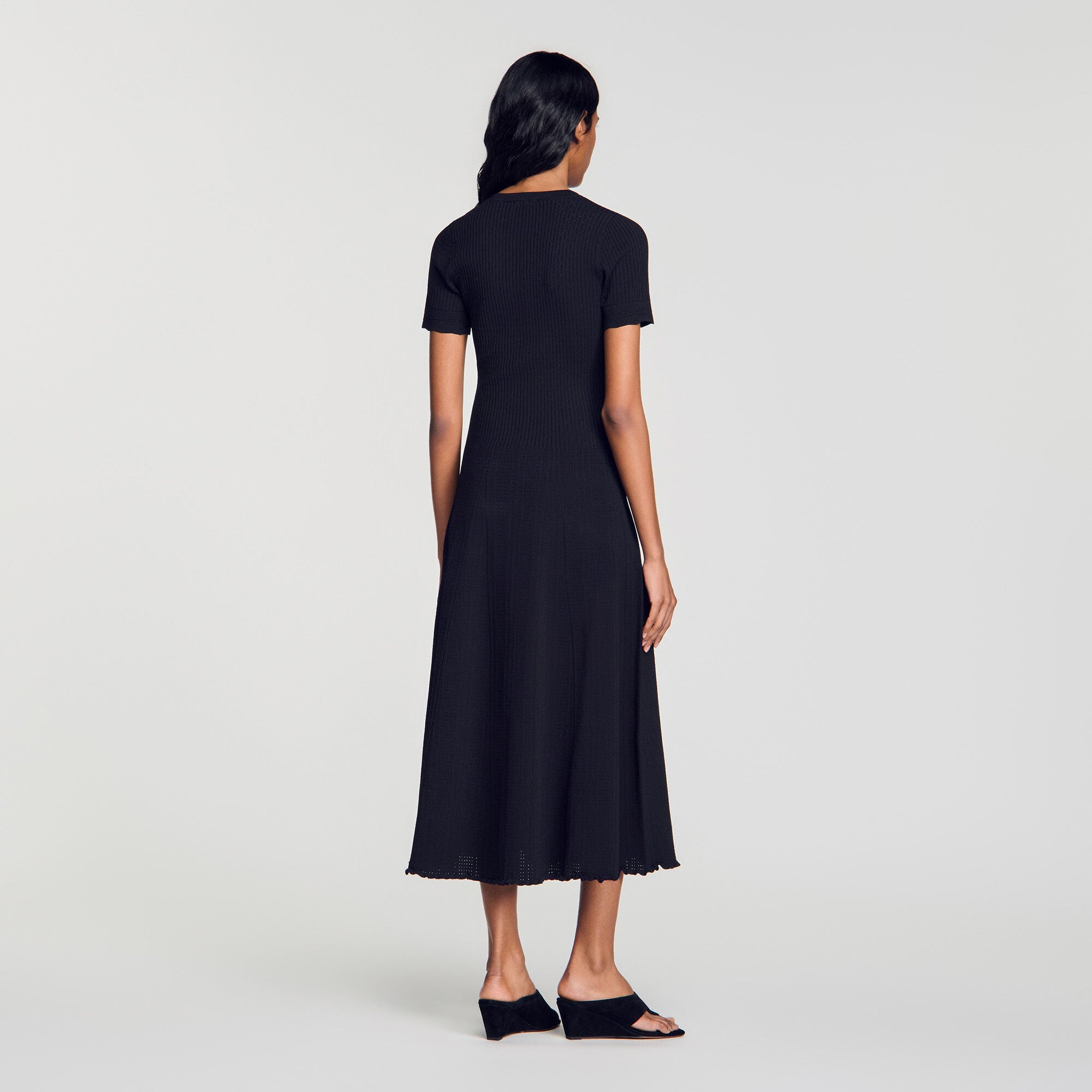 Ribbed knit maxi dress